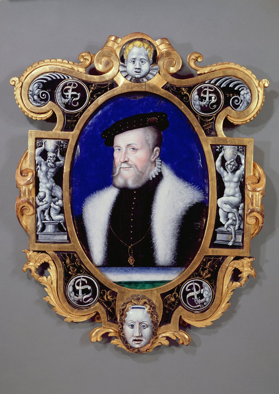 Porträt von Anne, Erster Herzog von Montmorency (1493-1567) 1556 von Leonard Limosin