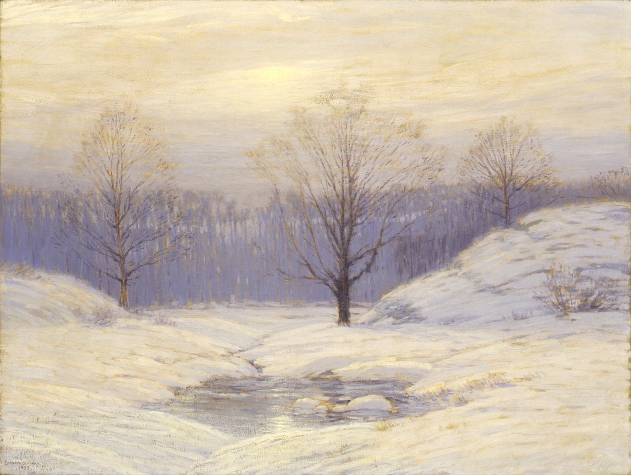 Morgennebel, 1909 von Leonard Ochtman