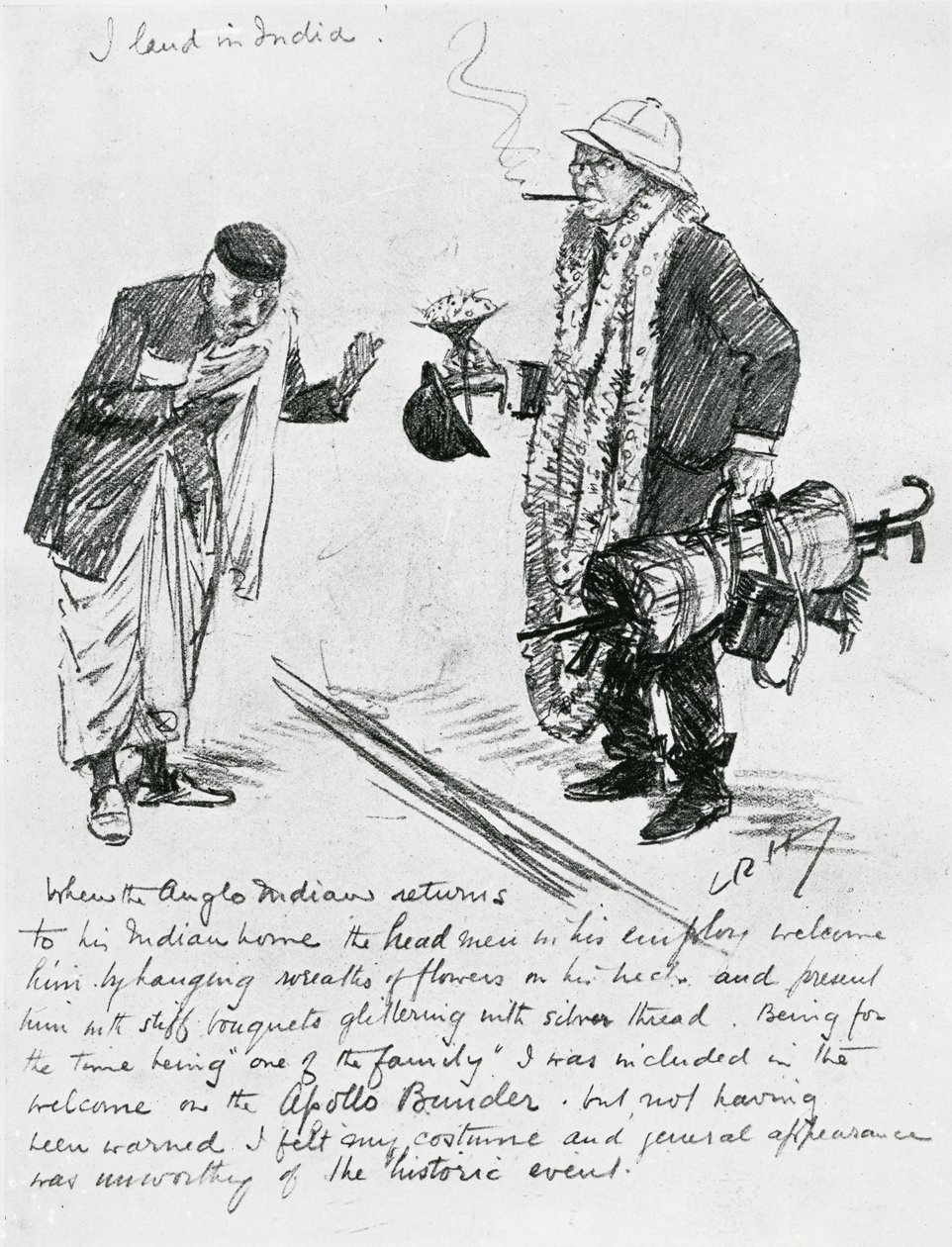 Ich lande in Indien von Leonard Raven Hill