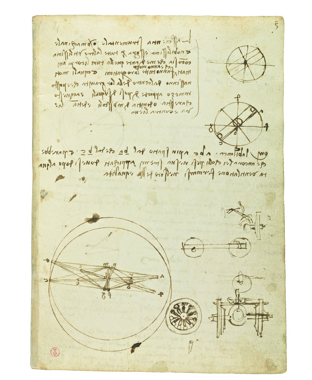 Codex über den Vogelflug, Folio 3 recto von Leonardo da Vinci