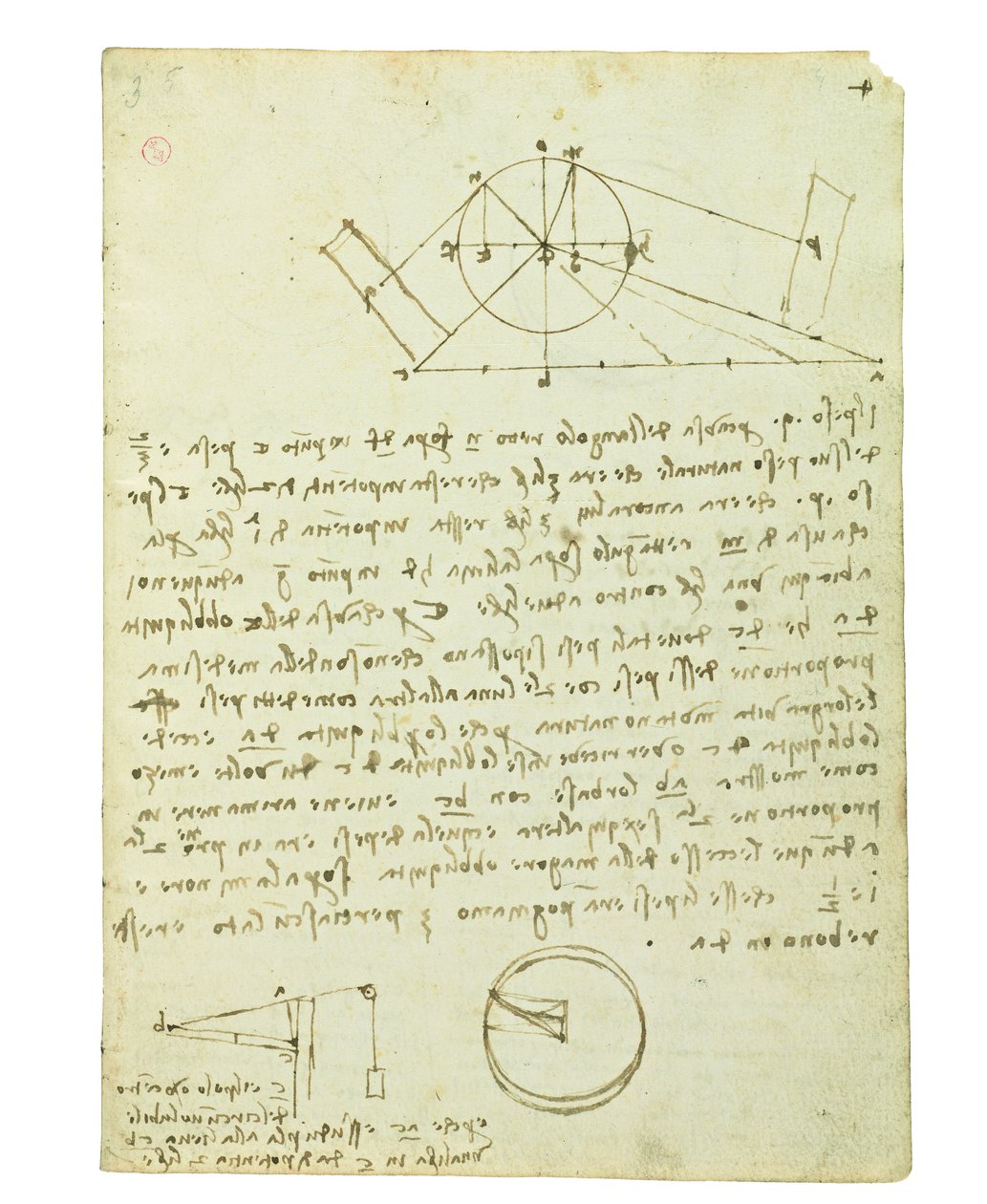 Codex über den Vogelflug, Folio 4 recto von Leonardo da Vinci