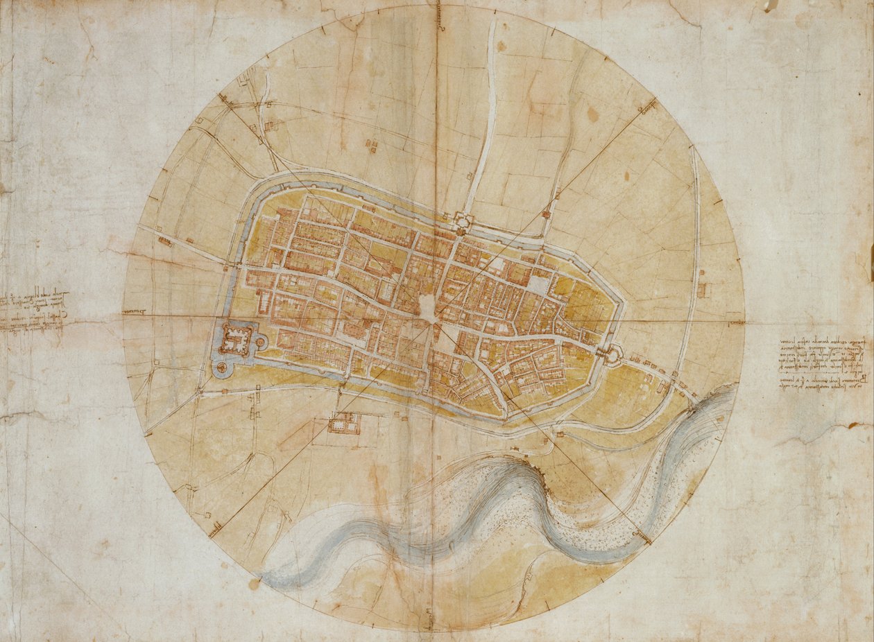 Plan von Imola von Leonardo da Vinci