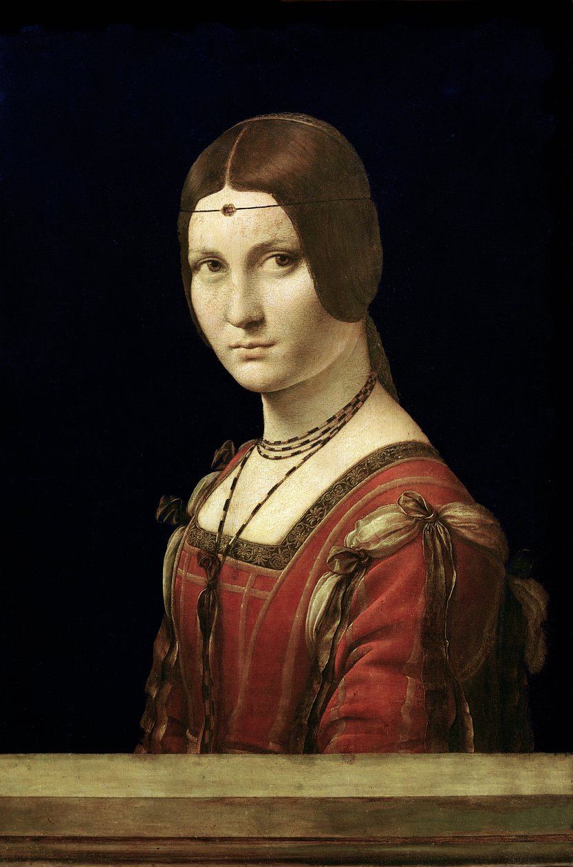 Porträt einer Dame vom Hof von Mailand, um 1490-95 von Leonardo da Vinci