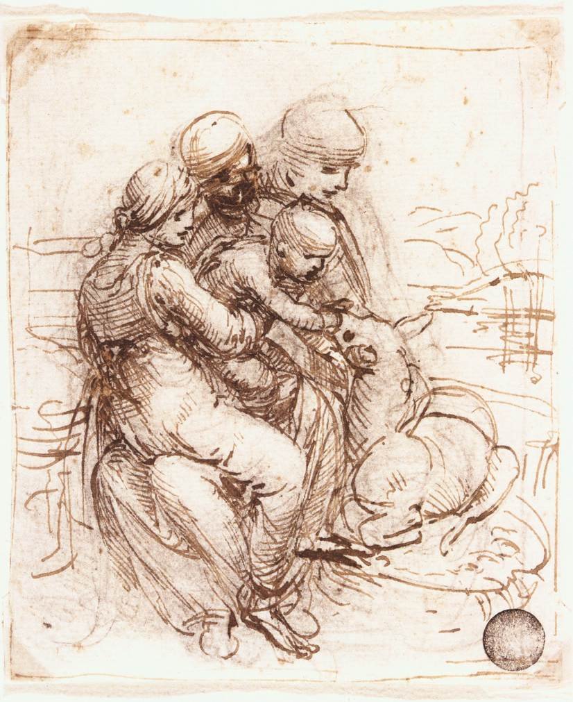 Studie der Heiligen Anna von Leonardo da Vinci