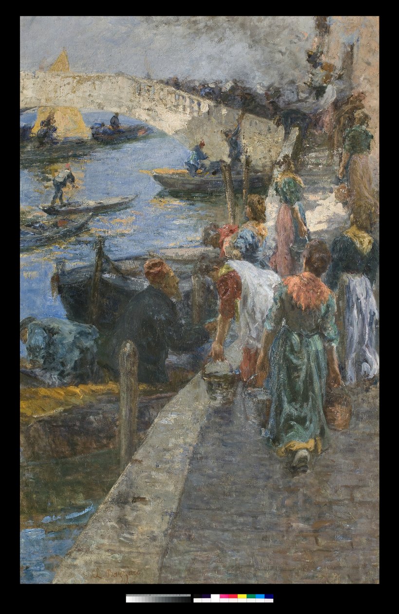 Feuer in Chioggia von Leonardo Bazzaro