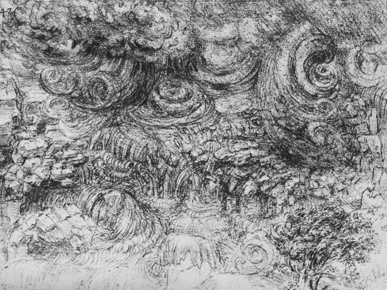Ein Wolkenbruch, ca. 1480 von Leonardo da Vinci