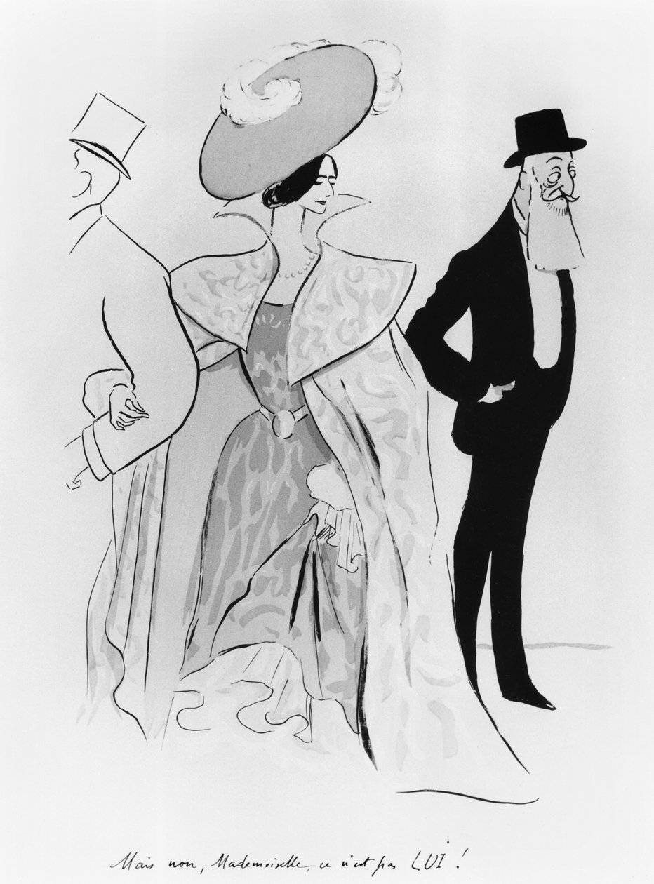 Karikatur von Leopold II (1835-1909) und Cleo de Merode (1873-1966) von Leonetto Cappiello