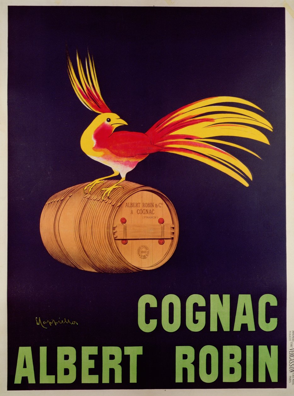 Plakatwerbung für Albert Robin Cognac von Leonetto Cappiello