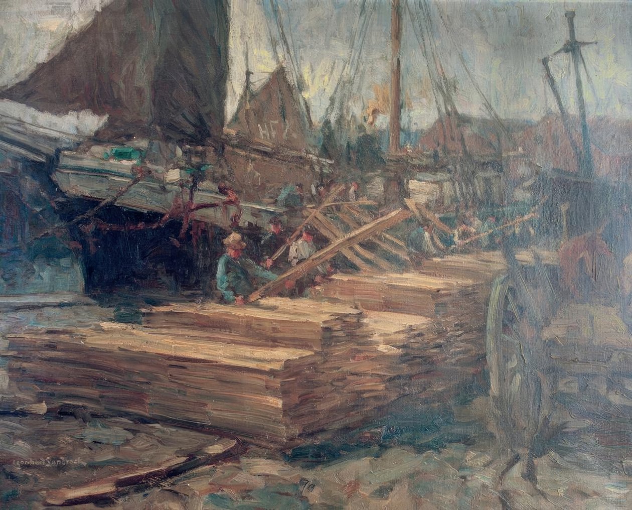 Beim Holzlöschen von Leonhard Sandrock