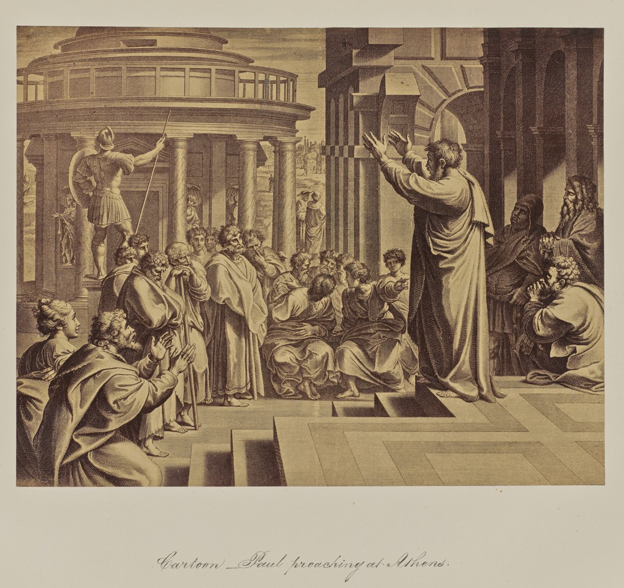 Karikatur - Paulus predigt in Athen von Leonida Caldesi
