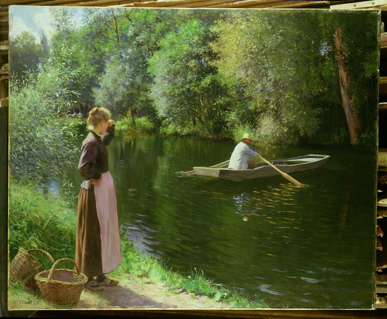 Bootsfahrt an einem Sommertag von Leopold Franz Kowalsky
