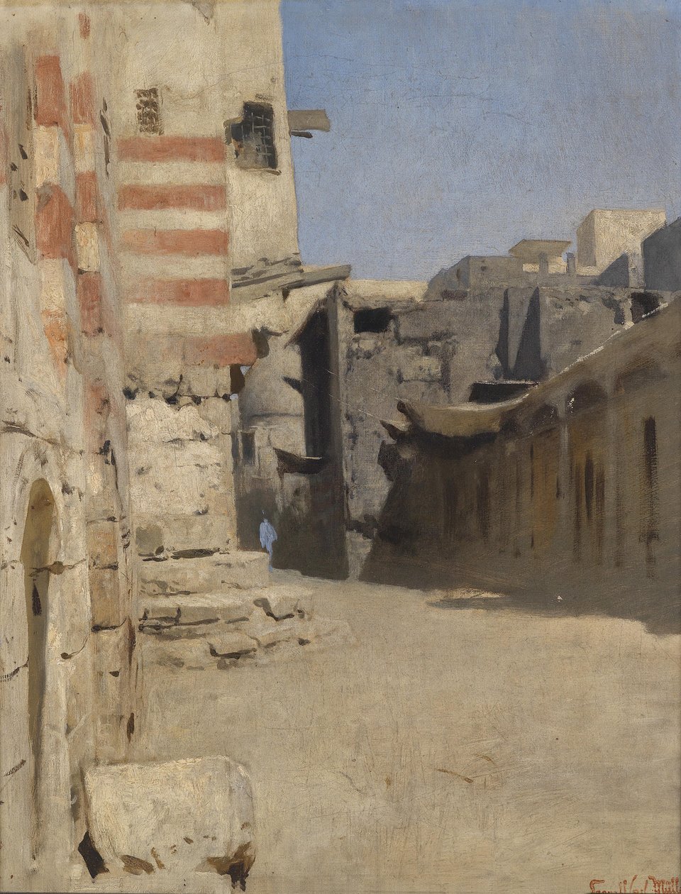 Straße Birket el-Kherum in Kairo von Leopold Muller