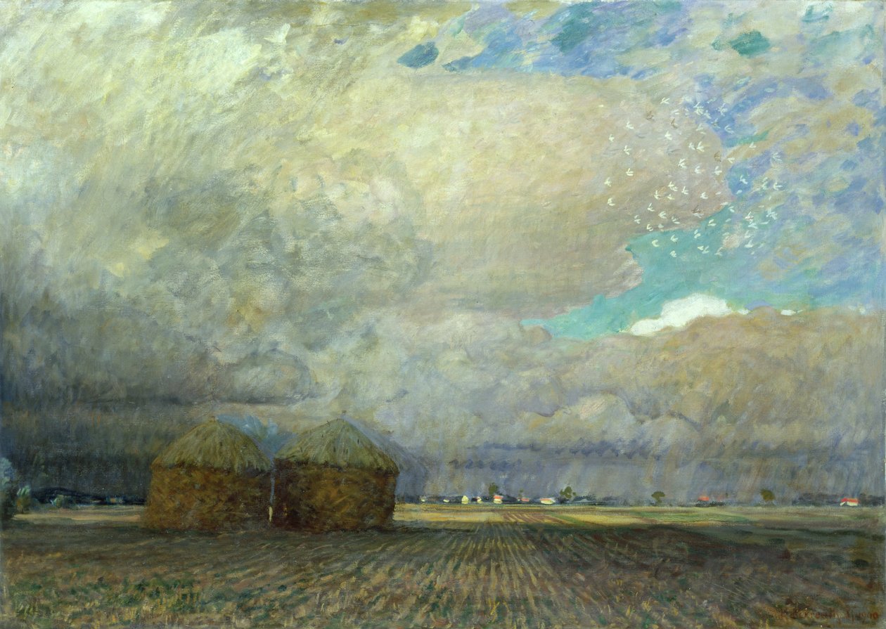 Landschaft mit Hütten, 1900 von Leopold Karl Walter von Kalckreuth