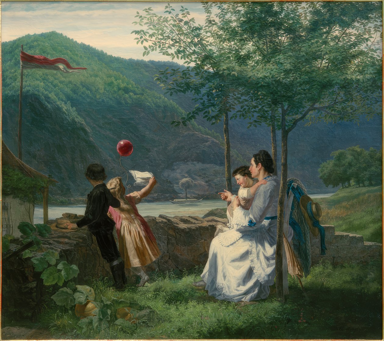 Die Schiffsanlegestelle in Weißenkirchen von Leopold Till