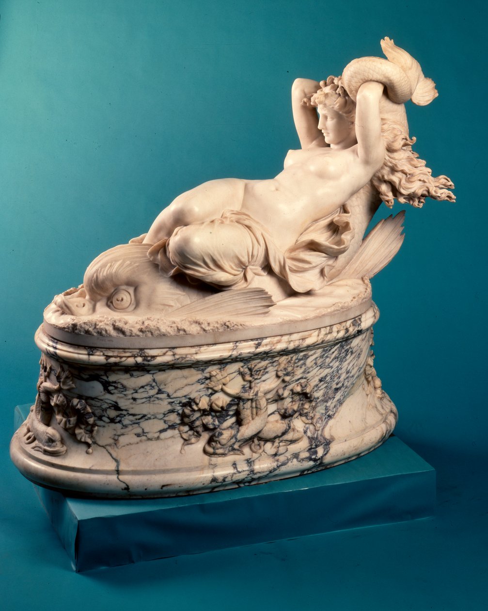 Galatea reitet auf einem Delphin, ca. 1880 von Leopoldo Ansiglione