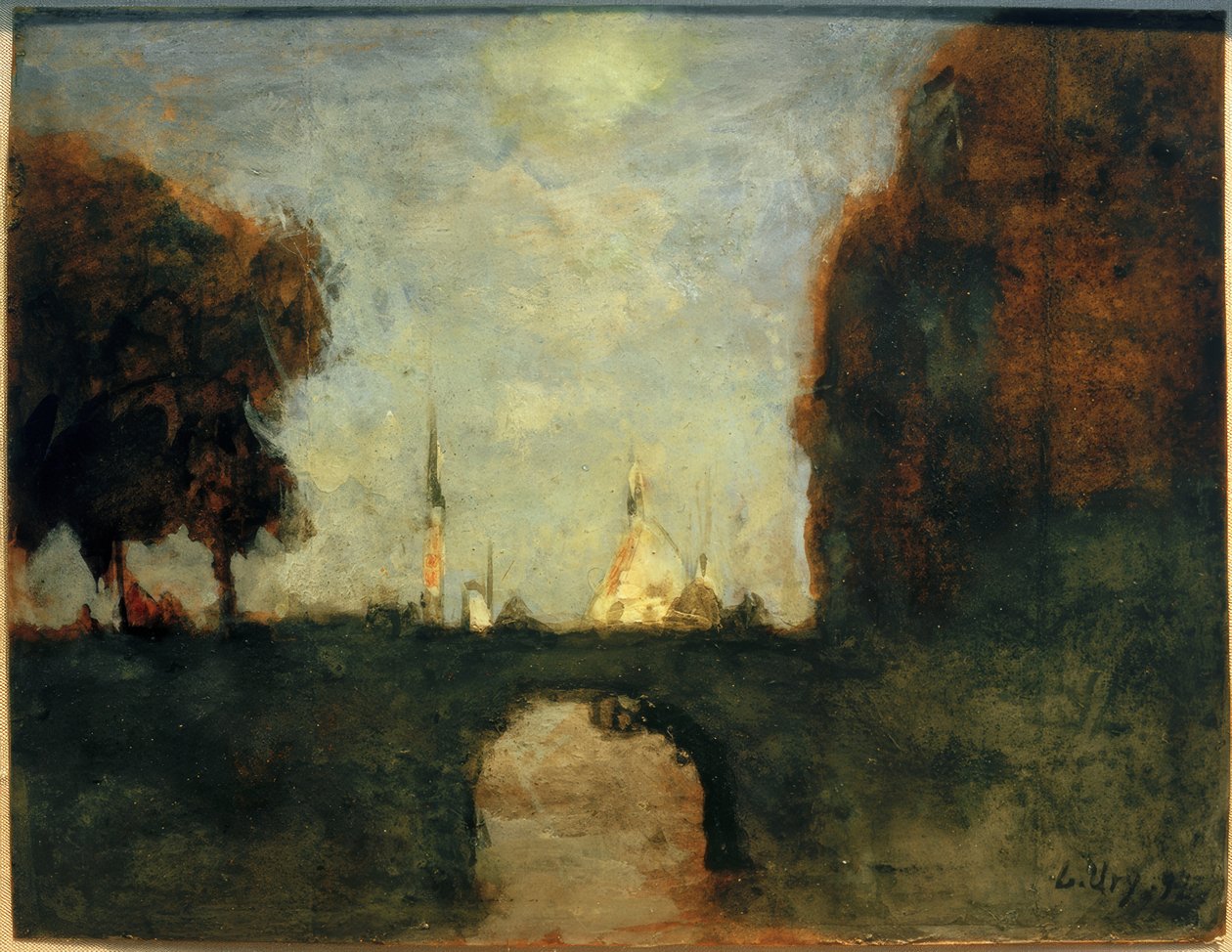 Stadt im Mondlicht von Lesser Ury