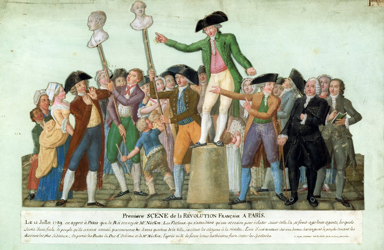 Der Beginn der Französischen Revolution, 12. Juli 1789, Paris von Lesueur Brothers