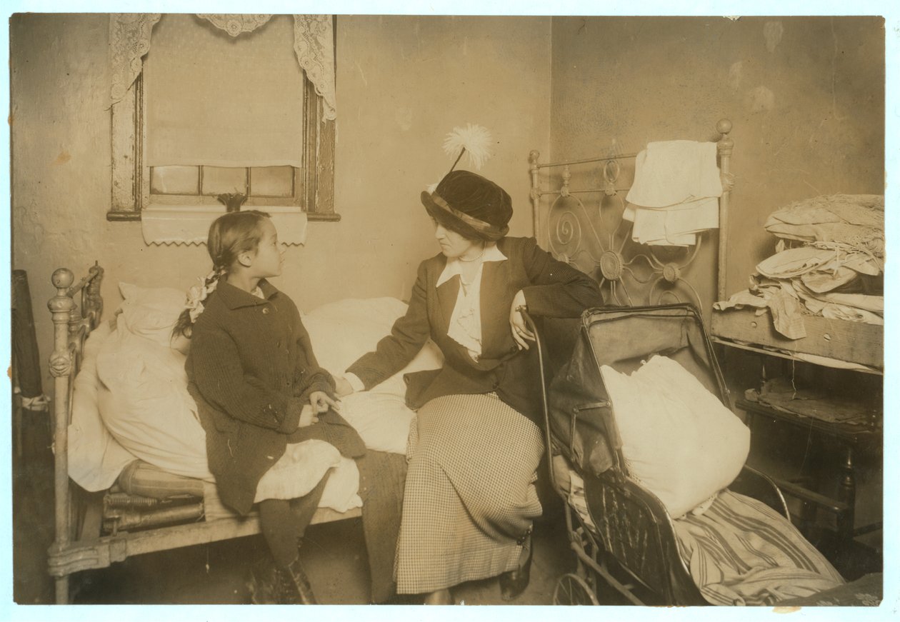 Ermittler spricht mit Ida List, 124 Ridge Street, New York, 16. September 1913 von Lewis Wickes Hine