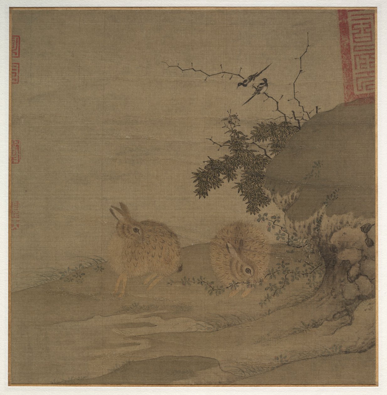 Elstern und Wildkaninchen, 1200er von Li Yong