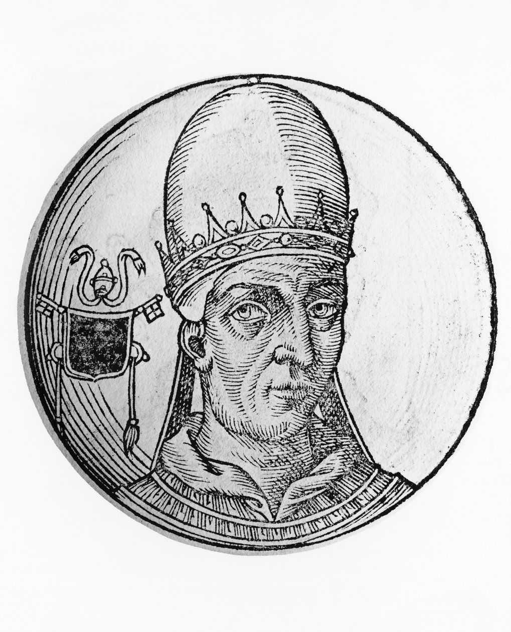 Porträt von Johannes VIII. (820-882) von Unbekannt Unbekannt