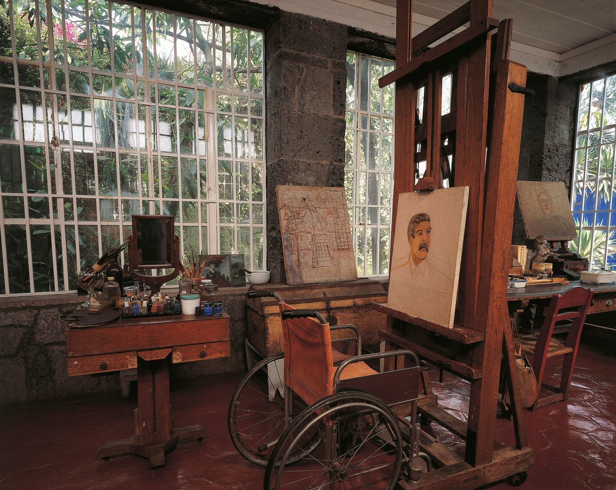 Das Atelier von Frida Kahlo von Unbekannt Unbekannt