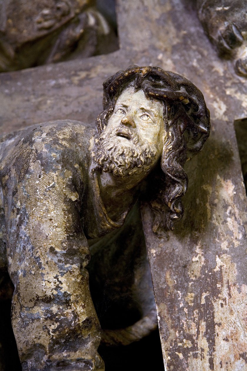 Altarbild, linkes Panel, (Detail) von Ligier Richier