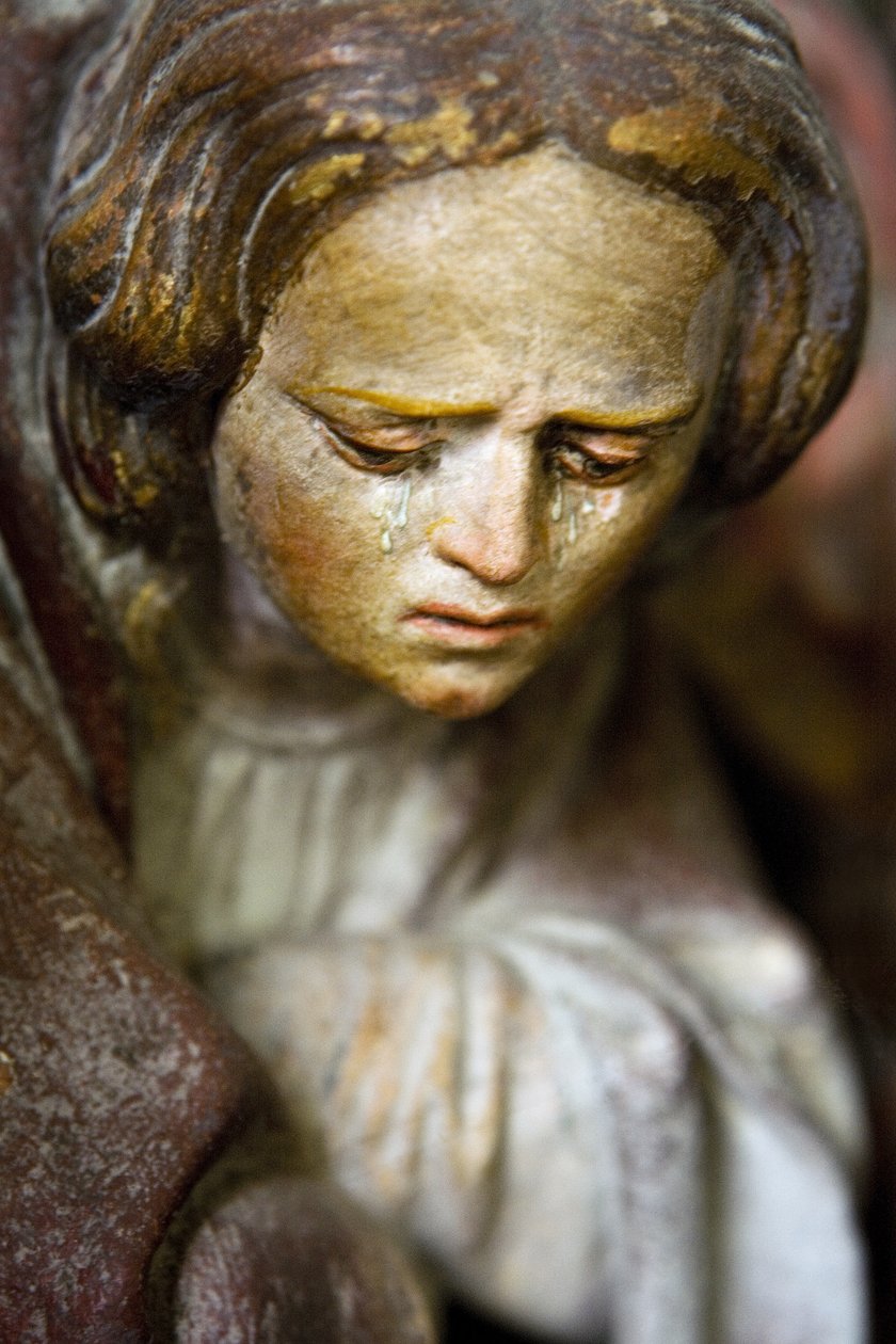 Altarbild, rechte Tafel, (Detail) Die Kreuzabnahme von Ligier Richier