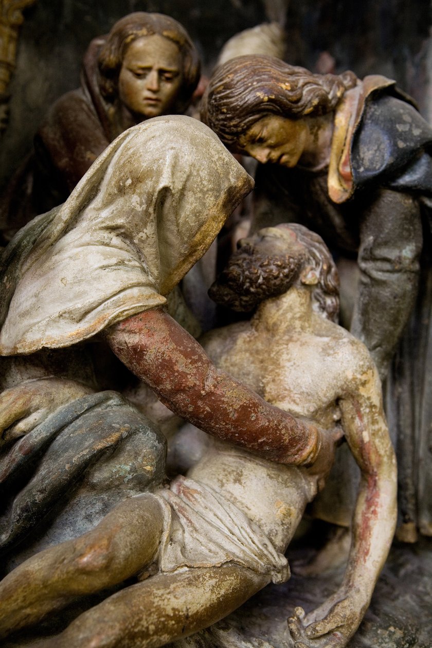Altarbild, rechte Tafel, (Detail) von Ligier Richier