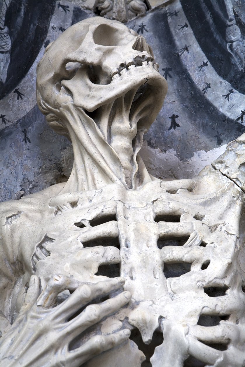 Der Gehäutete, oder Das Skelett (Detail) von Ligier Richier