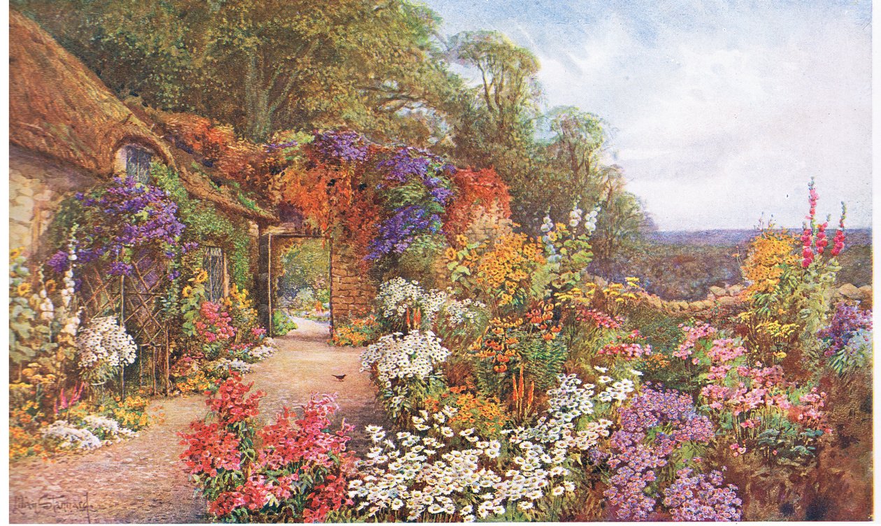 Ein alter Garten, aus The Gardens of England: In the Southern and Western Counties veröffentlicht von The Studio, 1907 von Lilian Stannard
