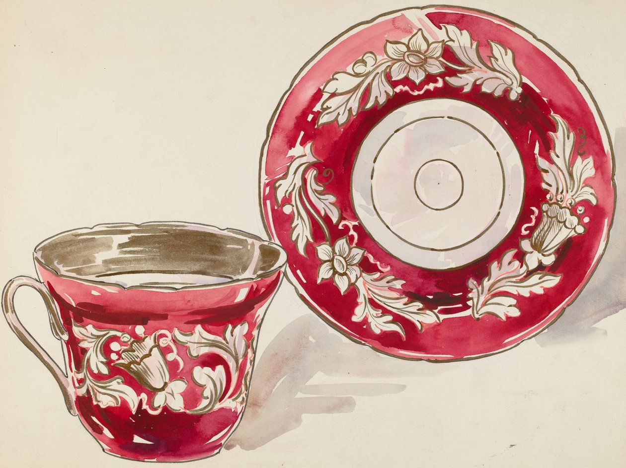 Tasse und Untertasse, ca. 1936 von Lillian Causey