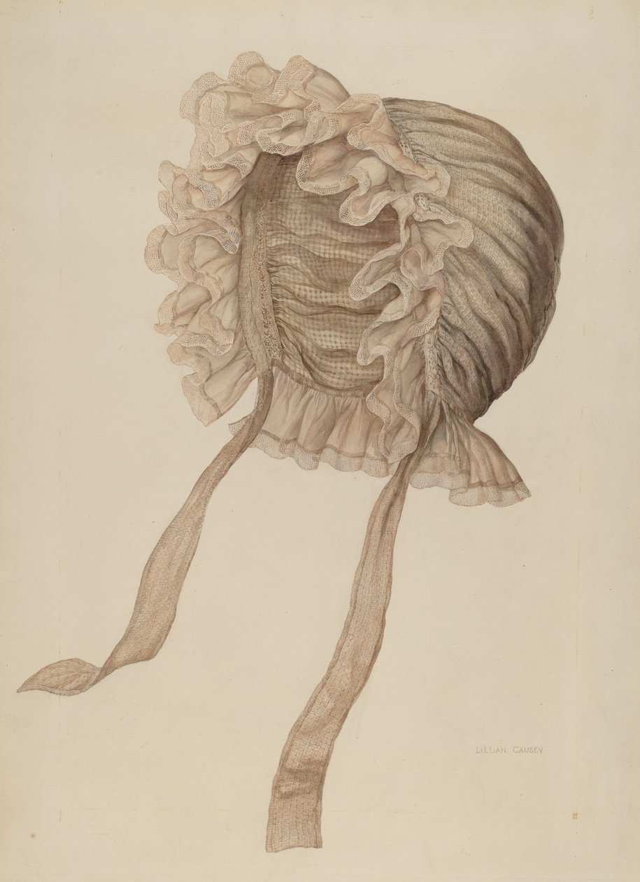 Nachthaube, ca. 1940 von Lillian Causey