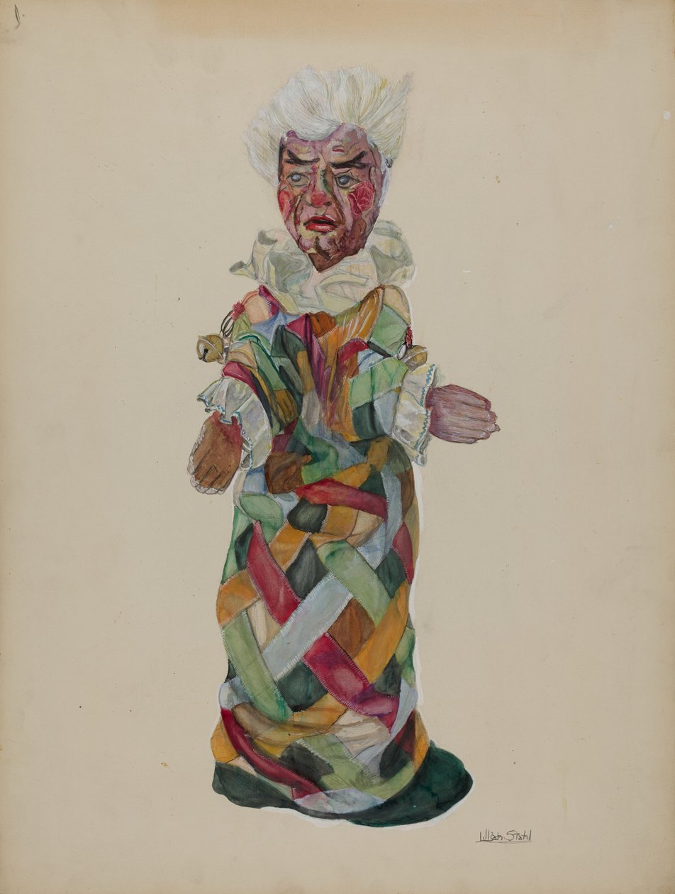 Clown-Handpuppe von Lillian Stahl