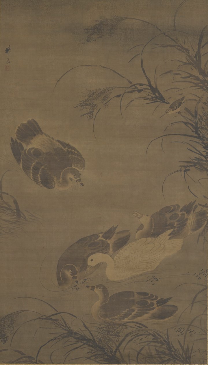Schwimmende Gänse, Ming-Dynastie, 15. Jahrhundert von Lin Liang