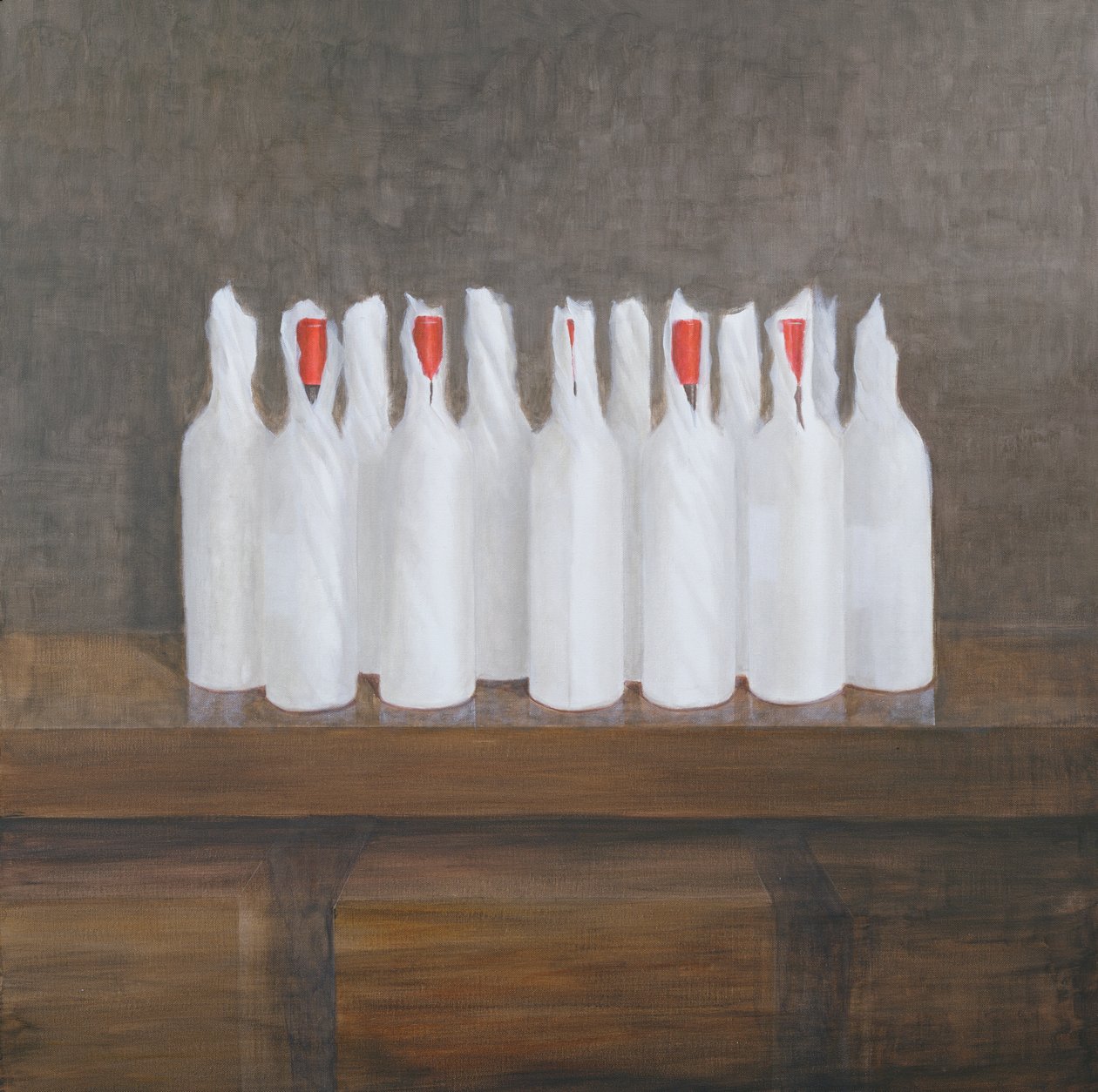 Flaschen in Papier, 2005 von Lincoln Seligman