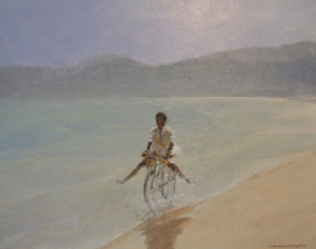 Junge auf einem Fahrrad von Lincoln Seligman