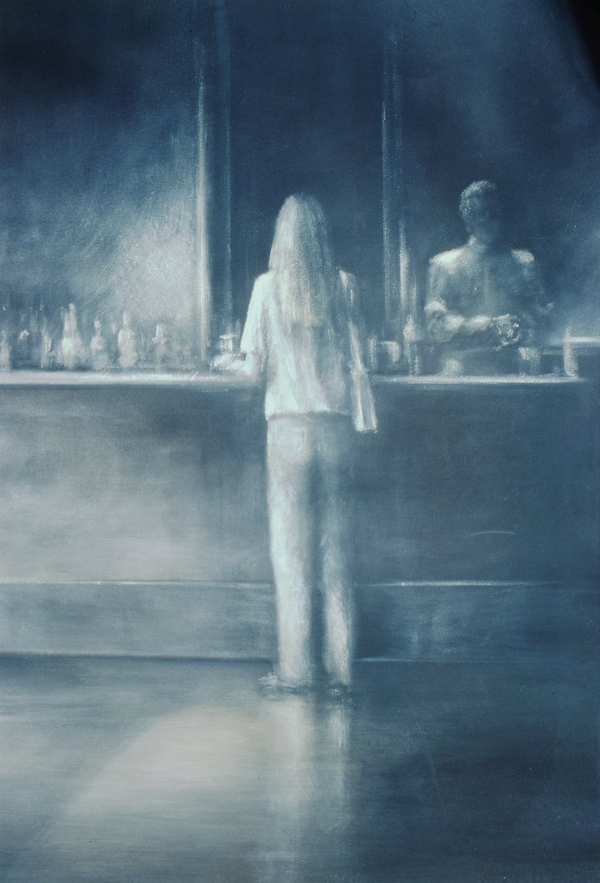Mädchen in einer Bar, 1995 von Lincoln Seligman