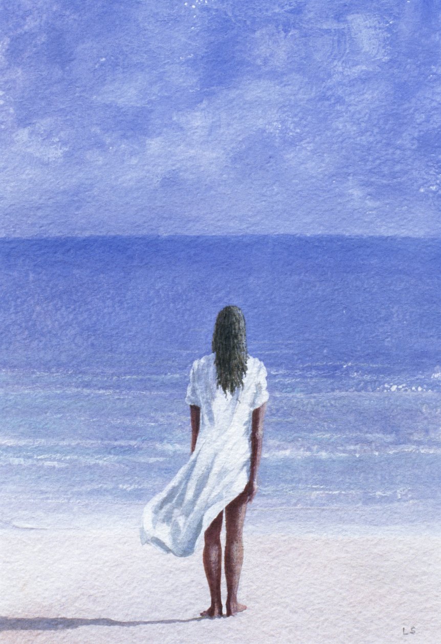 Mädchen am Strand, 1995 von Lincoln Seligman