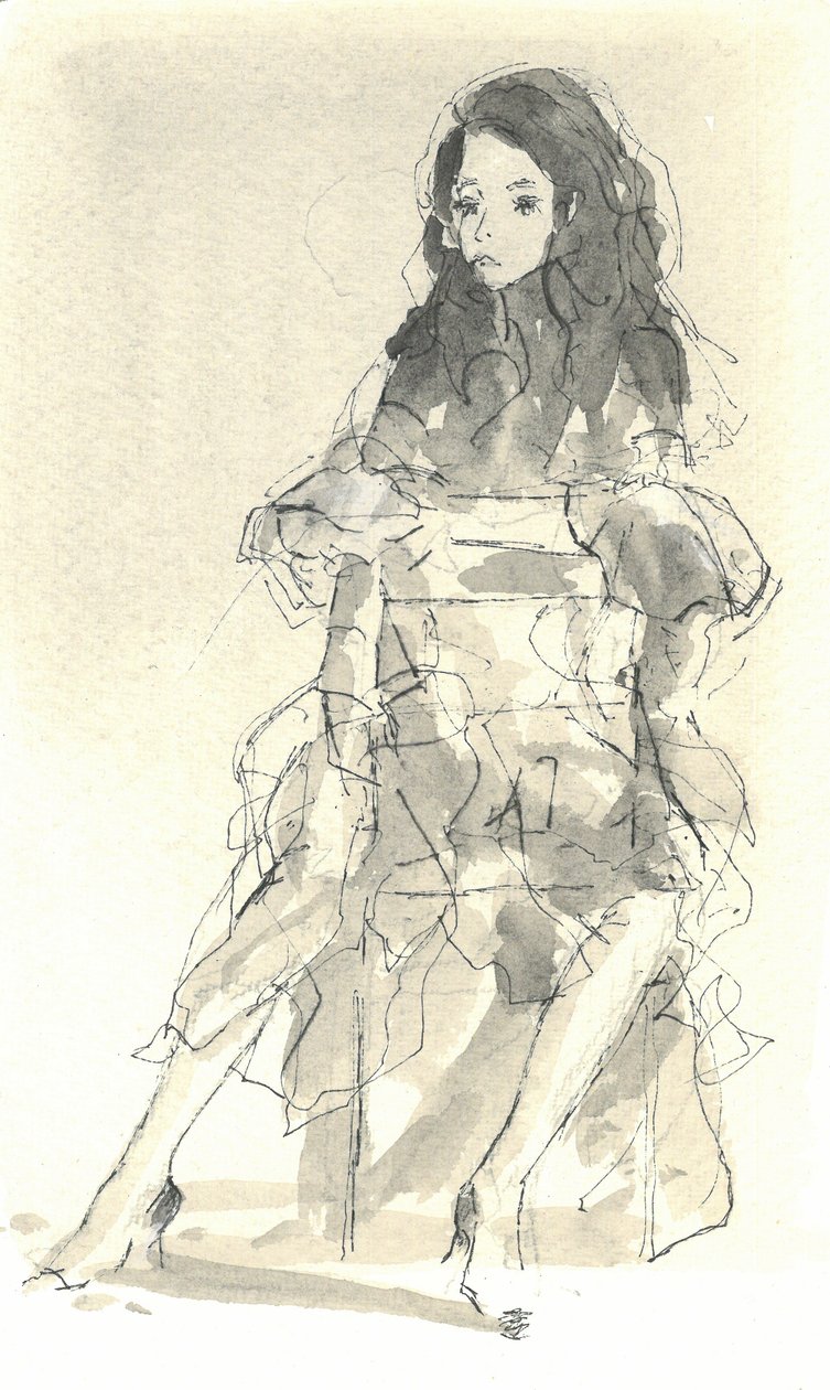 Lebensklasse, 2015 (Feder und Tinte mit Waschung auf Papier) von Lincoln Seligman