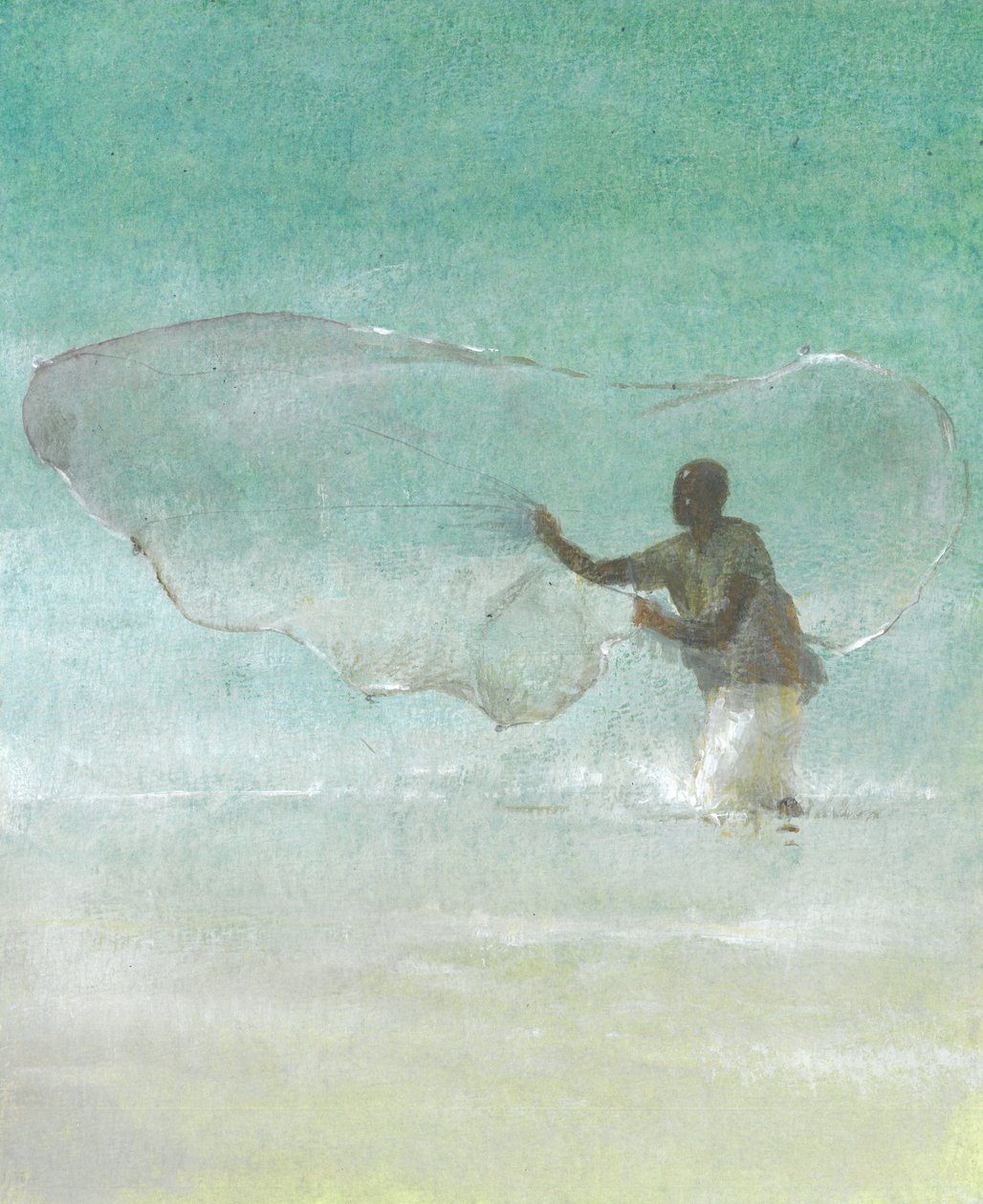 Einsamer Fischer 5, 2015 von Lincoln Seligman
