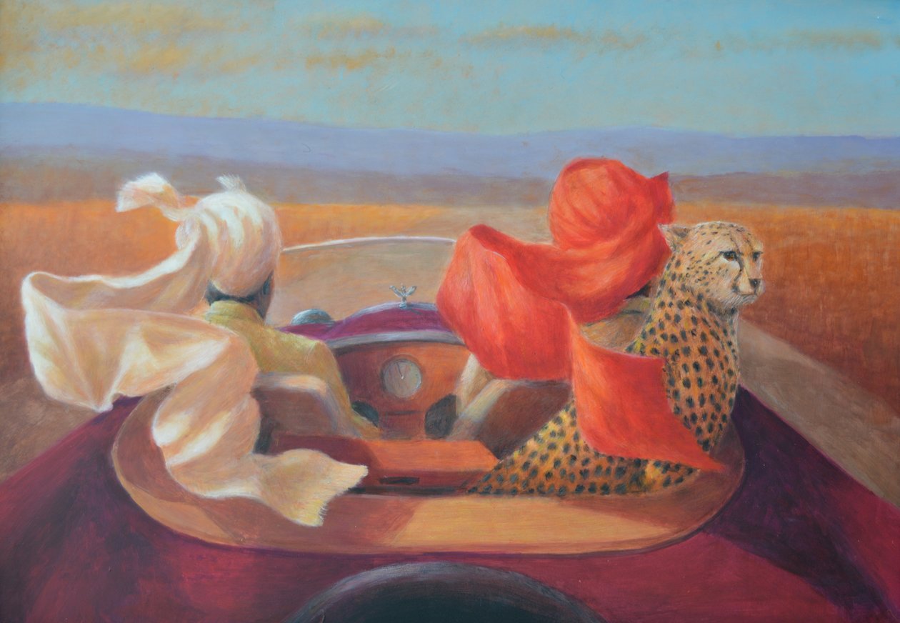 Auf der Straße und Gepard von Lincoln Seligman