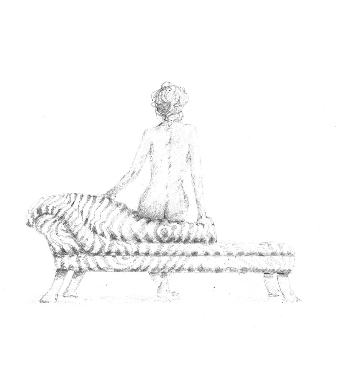 Sitzender Akt von Lincoln Seligman