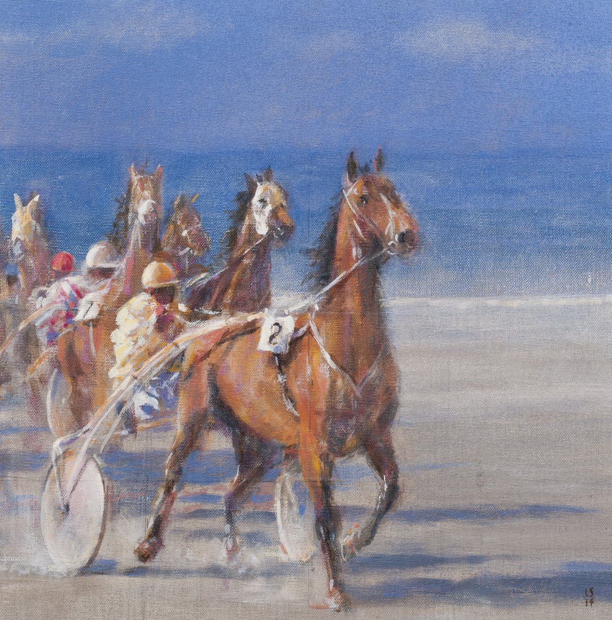 Trabrennen, Lancieux, Bretagne, 2014 von Lincoln Seligman