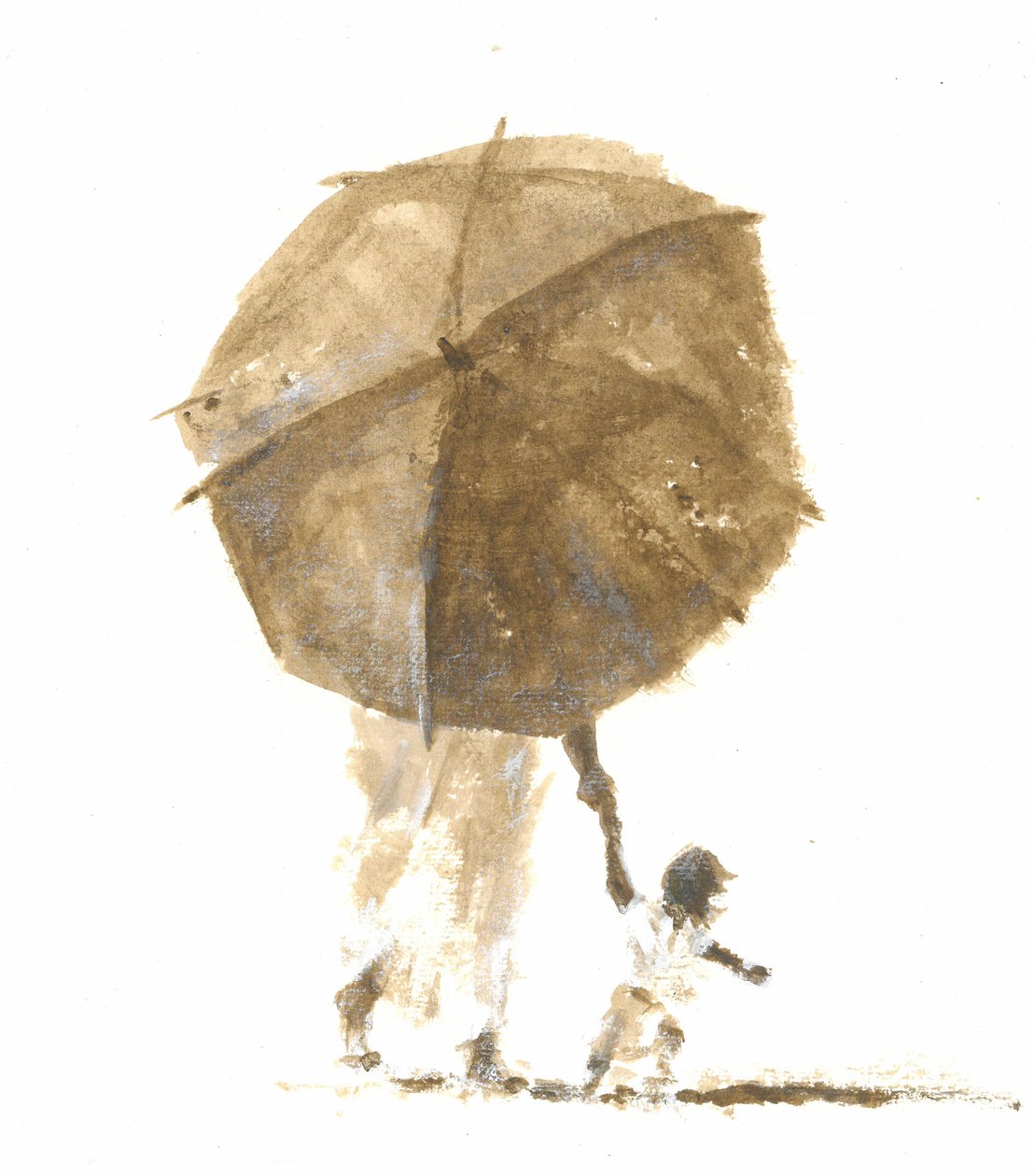 Regenschirm und Kind 1, 2015 von Lincoln Seligman