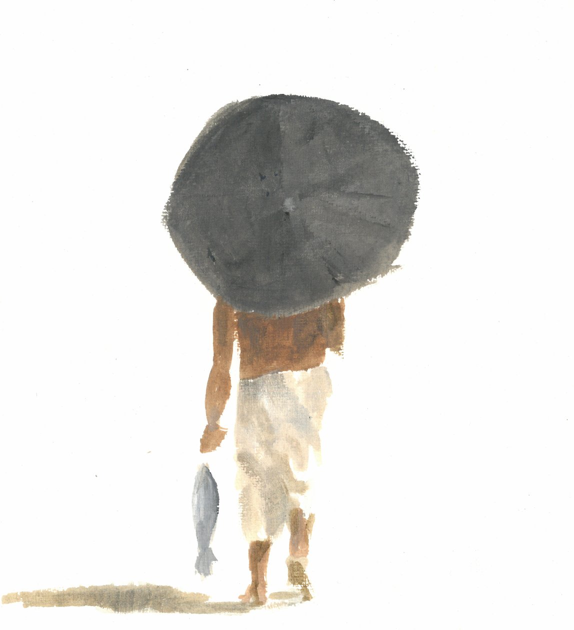 Regenschirm und Fisch, 2015 von Lincoln Seligman