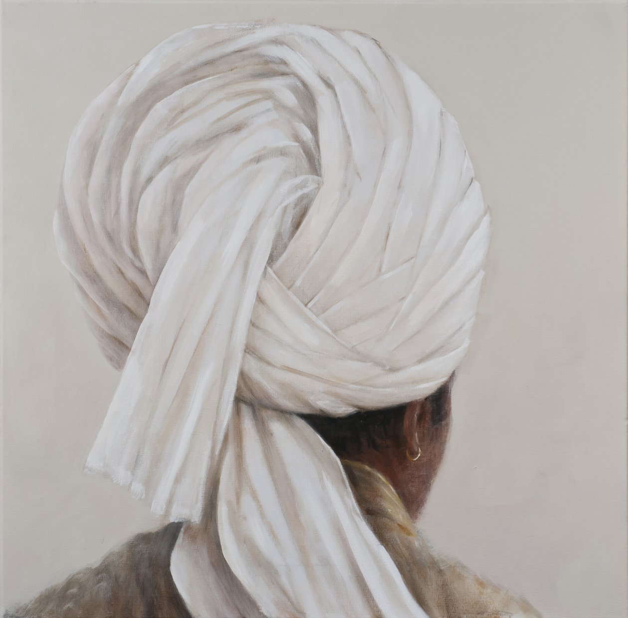 Weißer Turban, 2014 von Lincoln Seligman