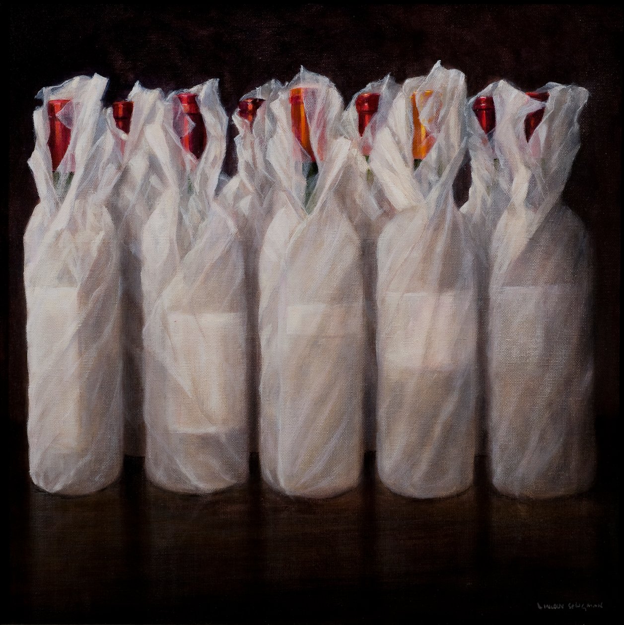 Verpackte Weinflaschen, 2010 von Lincoln Seligman