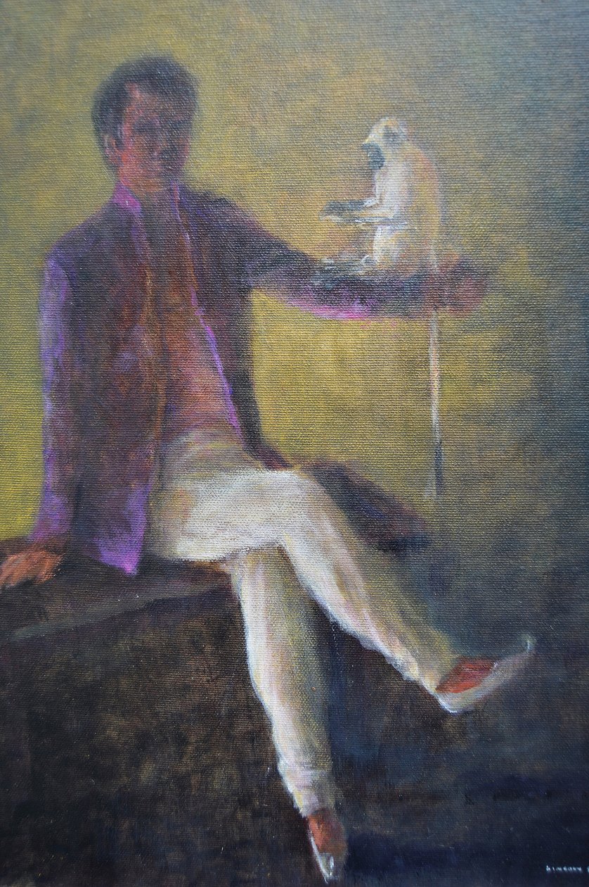 Junge und Affe von Lincoln Seligman