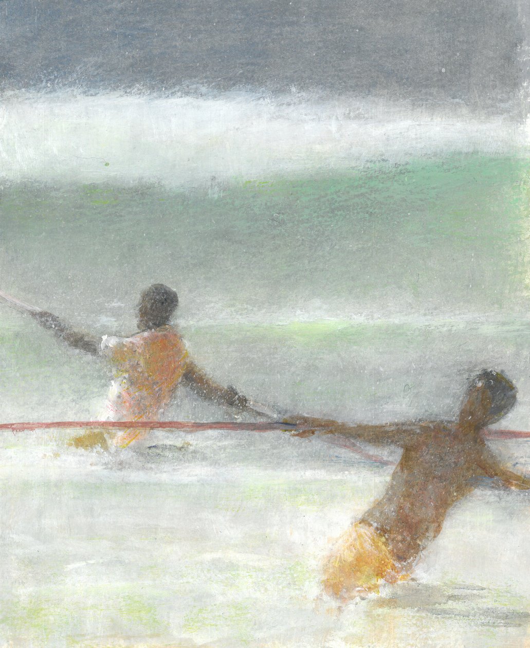 Fischer ziehen Netze ein, 2015 von Lincoln Seligman