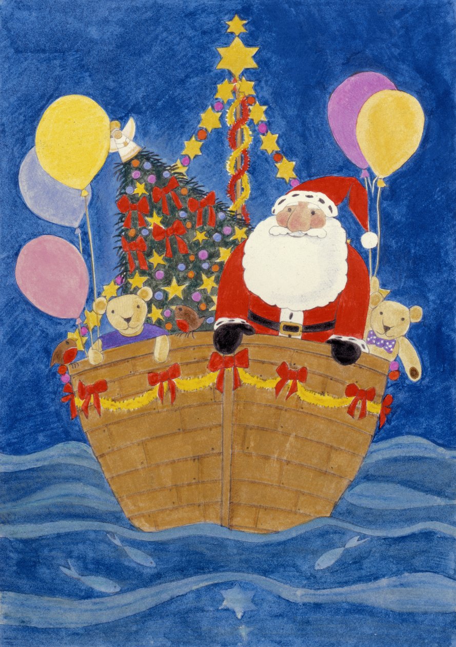 Weihnachtsmanns Boot von Linda Benton
